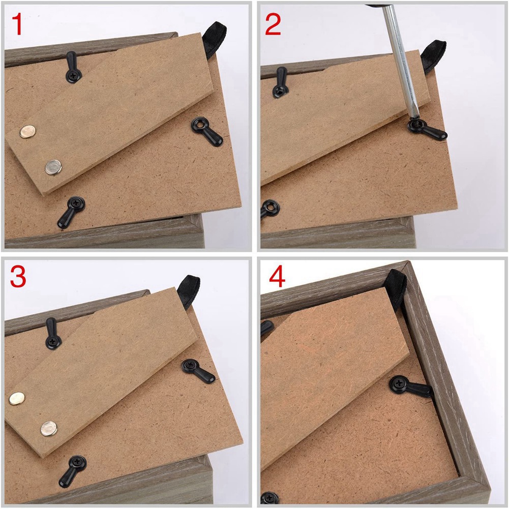 Bamboo Photo Frame - ABYN-Set di elementi di fissaggio per