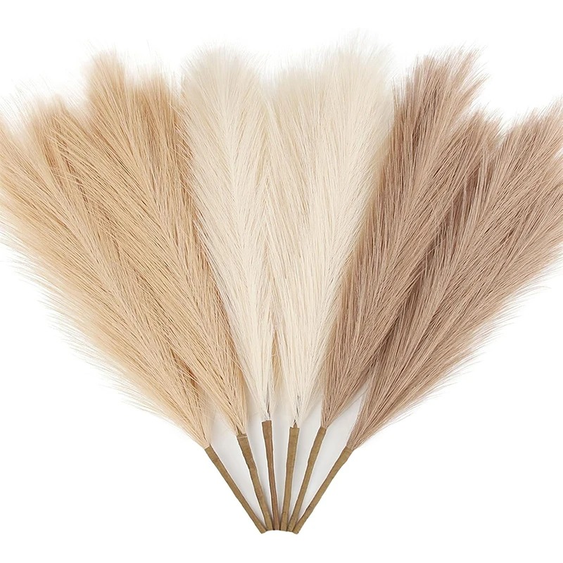 Pampas Grass Decor - 5/10 Pezzi 55CM Erba della Pampa