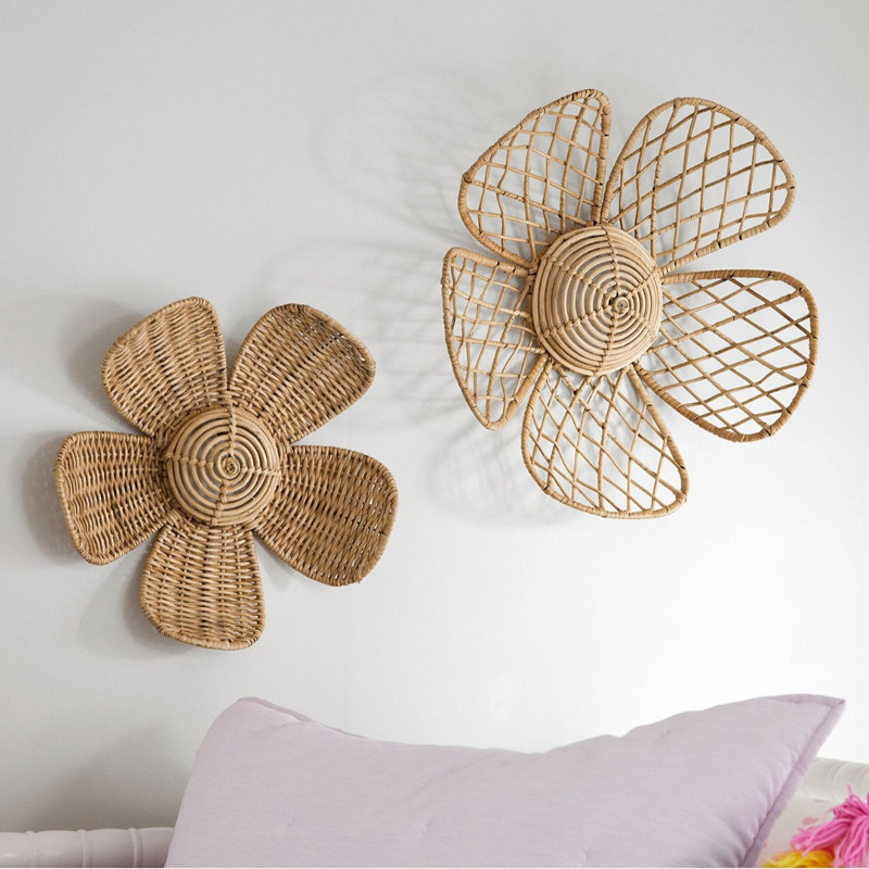 Home Decor Za - INS Nordic Tessuto Rattan Fiore Ornamenti