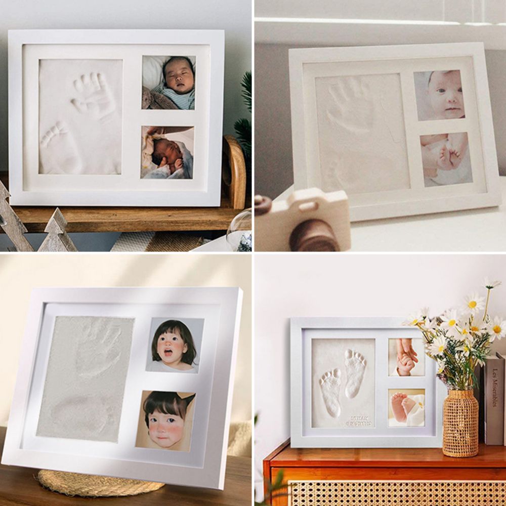 Bamboo Photo Frame - Kit per Impronte di Mani e