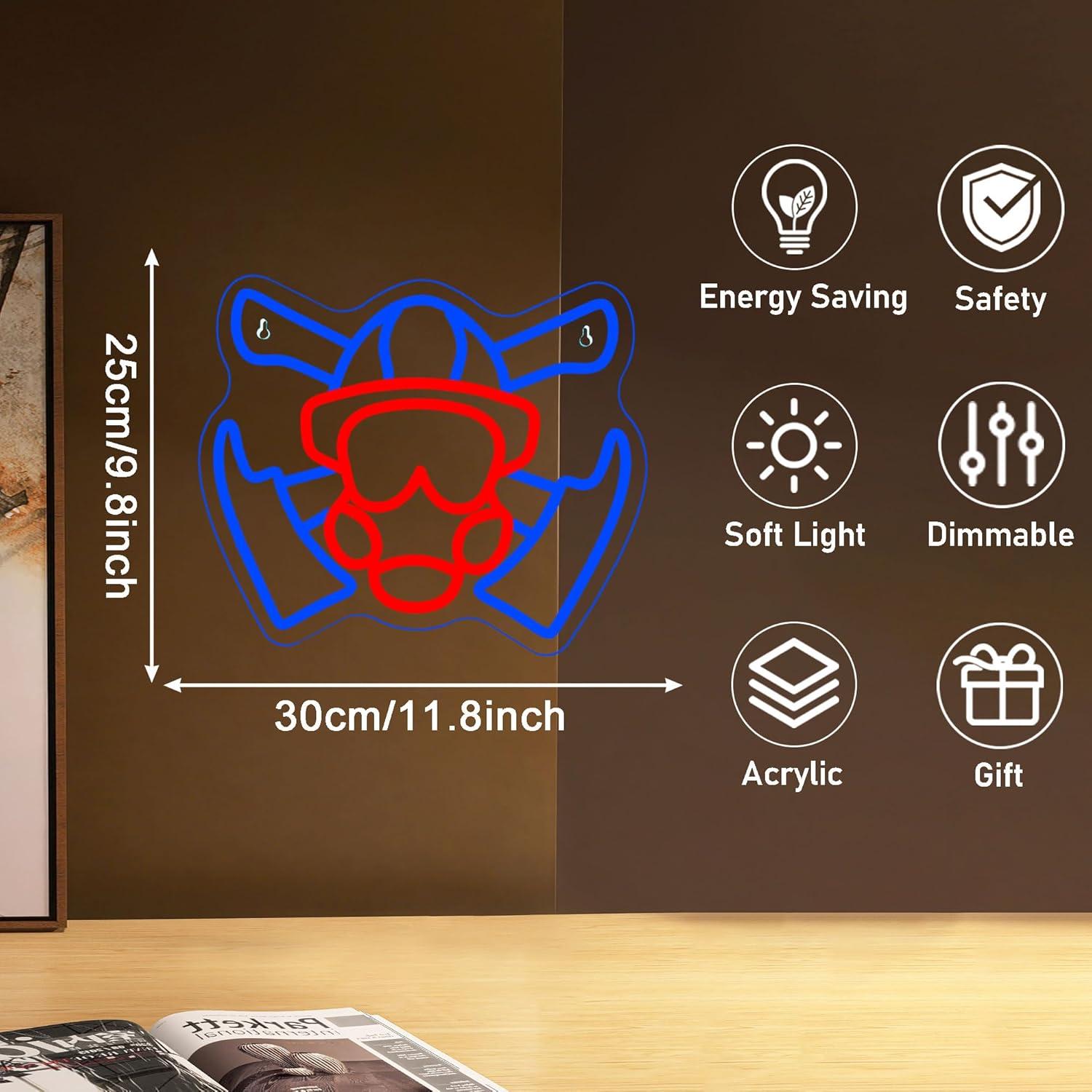 Insegna al neon a forma di mas - Home Decor Theme recensione e prezzo